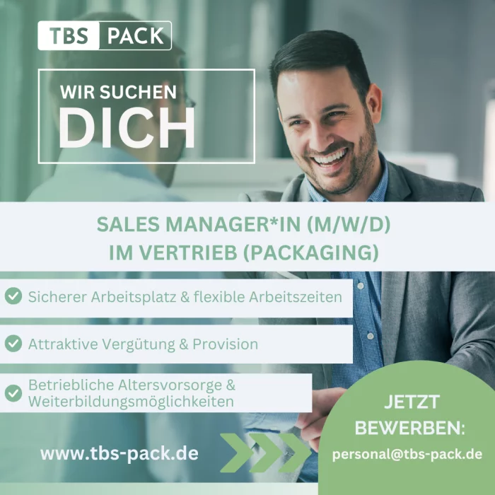 Vertriebsstelle in Erftstadt – Jobs im Vertrieb (m/w/d) in der Verpackungsbranche | tbs-pack