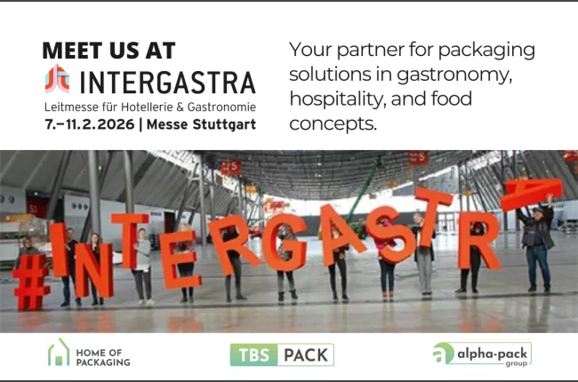  ? Packaging for the catering and hotel industry at Intergastra 2026