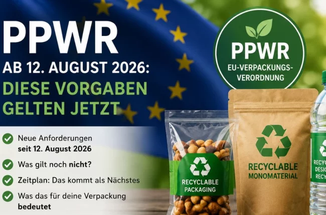 PPWR Stand 12. August 2026: Diese Anforderungen sind nun in Kraft getreten