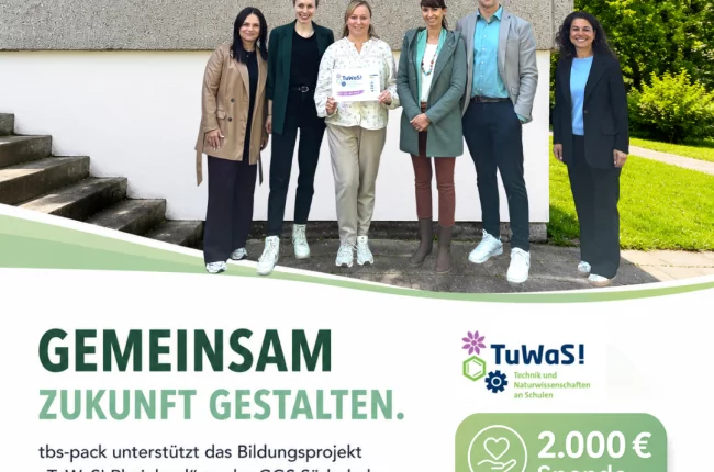 STEM-Sponsorship in Erftstadt by tbs-pack GmbH