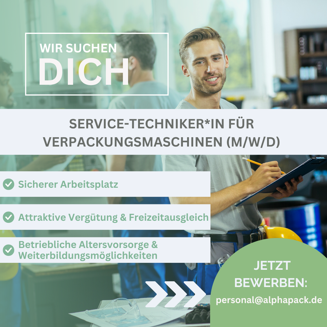 Servicetechniker*in (m/w/d) für Verpackungsmaschinen in Erftstadt (50374)